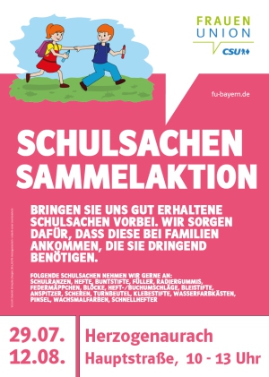 Schulsachen Sammelaktion