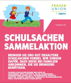 Schulsachen-Sammelaktion